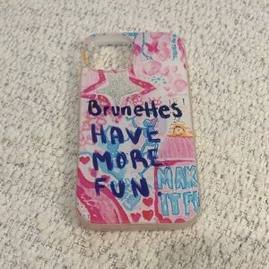 brunettes have more fun phone case